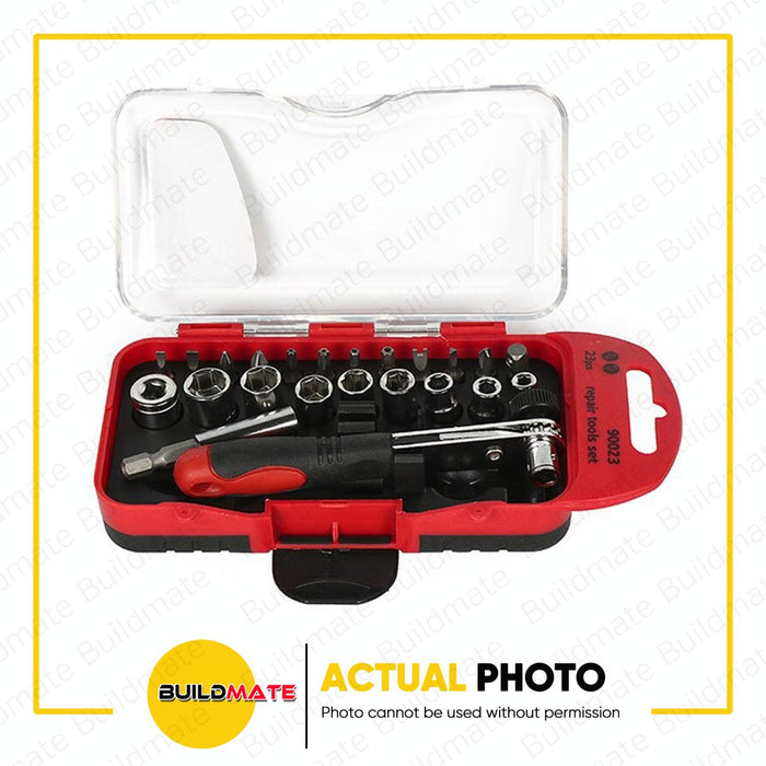 MARS TOOLS REPAIR Ratchet Screwdriver Socket & Bits TOOL SET 23PCS/SET with Case for Bike Motorcycle