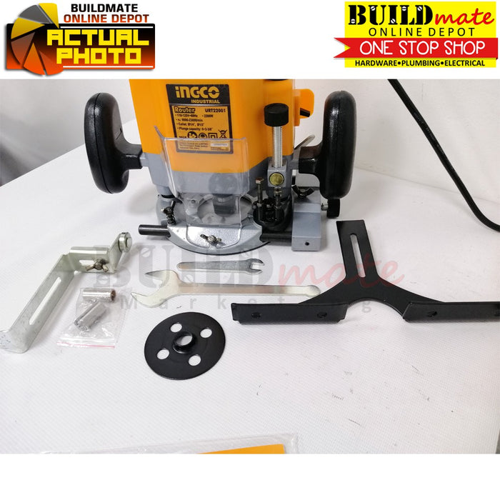 INGCO Electric Router 2200W RT22001-2 +FREE TAPEMEASURE & GLOVES IPT ...
