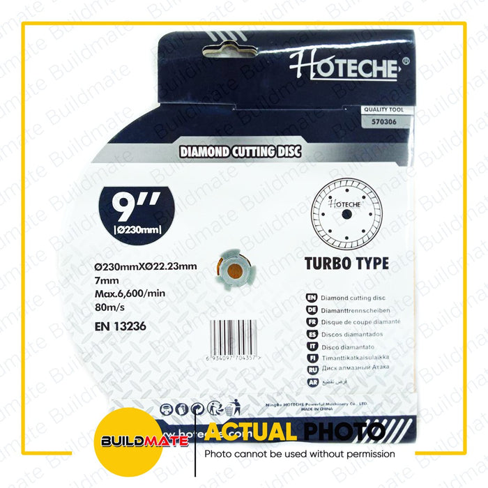 HOTECHE Diamond Cutting Disc Turbo Type 9" 570306 •BUILDMATE•