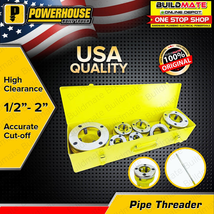 POWERHOUSE Pipe Threader 1/2" to 2" Inch •BUILDMATE• PHHT
