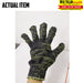 Safety Cotton Gloves 1 Pair Black/Yellow Color