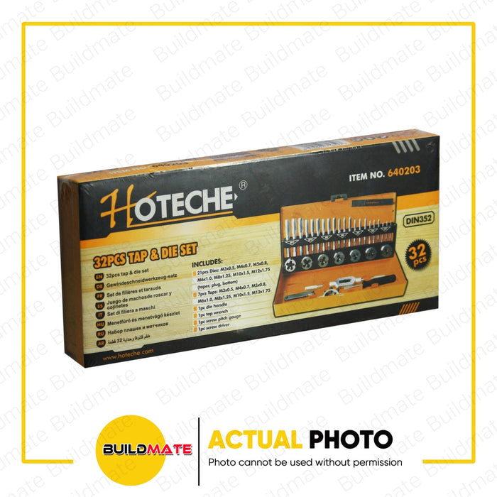 HOTECHE 32 PCS Tap and Die Set HTC-640203 •BUILDMATE•