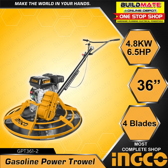INGCO Gasoline Power Trowel GPT361-2 •BUILDMATE• IPT