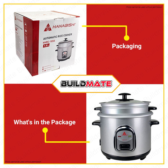 Hanabishi stainless steel top rice cooker