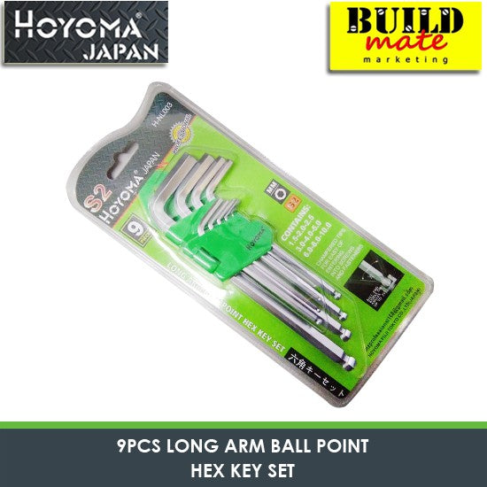 HOYOMA 9PCS Arm Ball Point Hex Key Set S2 HNL003 HNL004 •BUILDMATE• HYMHT
