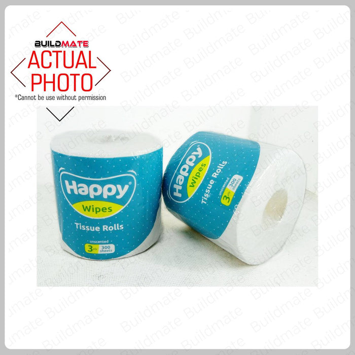 HAPPY WIPES Tissue Roll 3PLY (SOLD PER 10'S) •BUILDMATE•