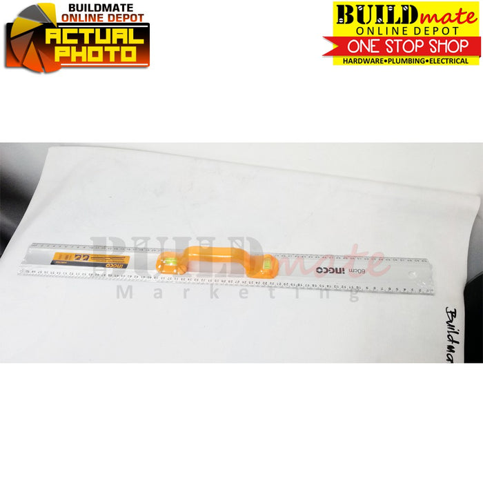 INGCO Ruler with Handle Aluminum Ruler with Spirit Level 60cm Bubble Spirit HAR01060 •BUILDMATE• IHT