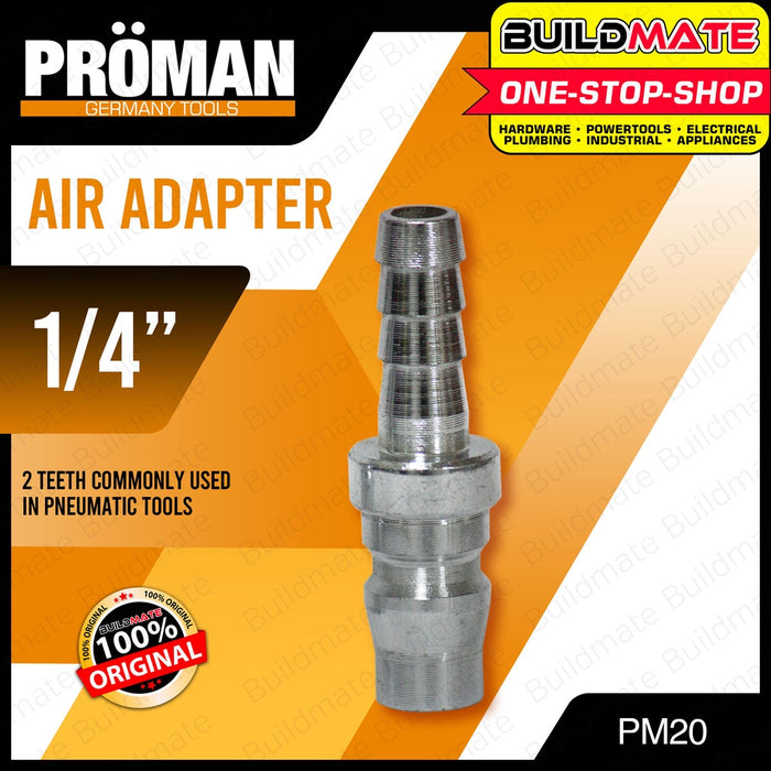PROMAN GERMANY Air Adapter 1/4" PH20 PF20 PM20 SOLD PER PIECE 100% ORIGINAL / AUTHENTIC •BUILDMATE•