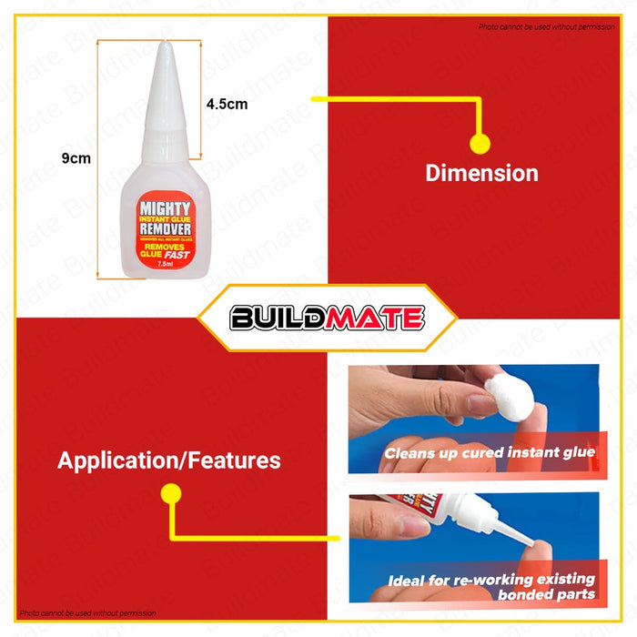 PIONEER Mighty Remover 7.5ML Instant Glue Remover Removes All Instant Glue FGT00075 •BUILDMATE•