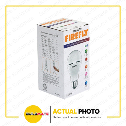 FIREFLY Rechargeable Emergency Light Led Bulb 5W FEL105DL BUILDMATE Buildmate