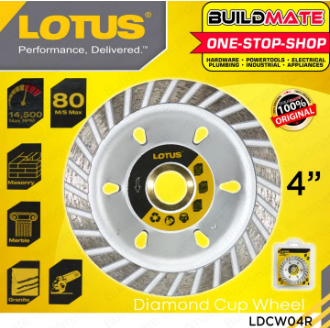 LOTUS 4" Diamond Cup Wheel LDCW04R (RIM) | LTXT100DC1R •BUILDMATE• LUTOS