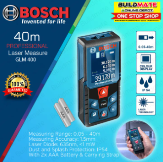 BOSCH Professional Laser Measuring GLM 400 0601072RK0 •100% ORIGINAL / AUTHENTIC •BUILDMATE• BMT