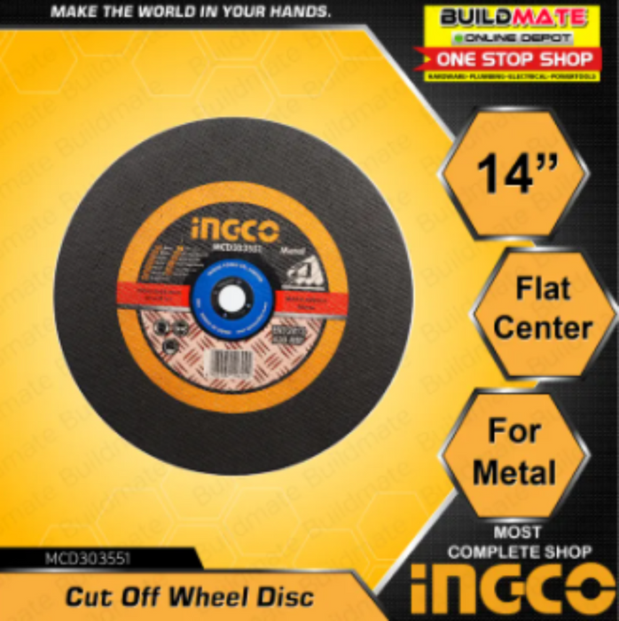 INGCO Cut Off Wheel Cutting Disc For Metal 14"  MCD303551 •BUILDMATE• IHT