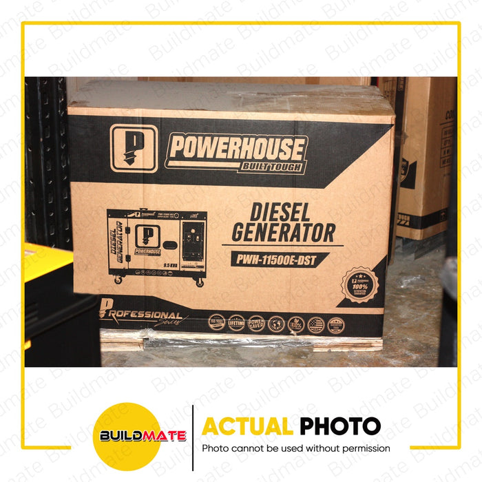 POWERHOUSE 9.5KVA Diesel Silent Type Generator with Battery For Electric PWH11500E-DST •BUILDMATE• PHI
