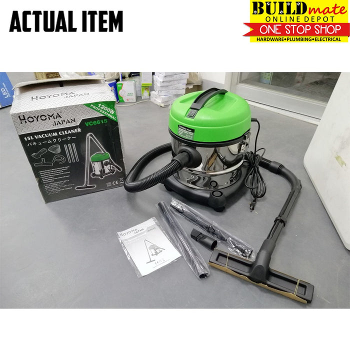Hoyoma Wet/Dry Vacuum Cleaner 15L VC6615 •BUILDMATE• NEW ARRIVAL!