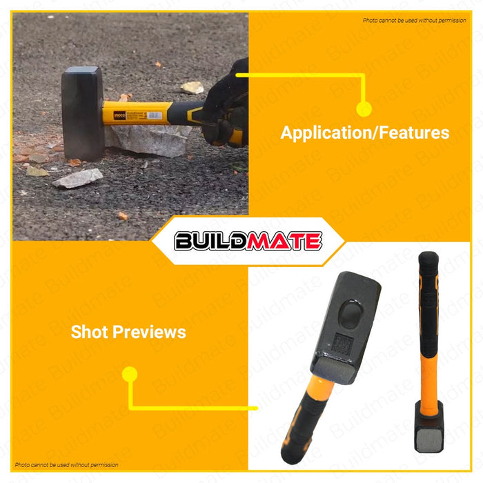 INGCO 1000g Machinist Stoning Hammer #45 Carbon Steel  Drop-Forged Hammerhead Hand Tool SUPER SELECT HSTHS81000 •BUILDMATE• IHT