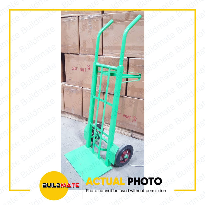 KARTILYA Green Hand Push Cart Trolley 12" Black Rubber Wheels •BUILDMATE•