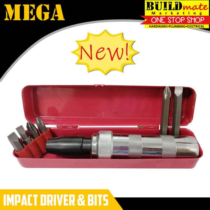 PROMAN / MEGA Impact Driver with 6pcs Bits Screwdriver Set - BUILDMATE