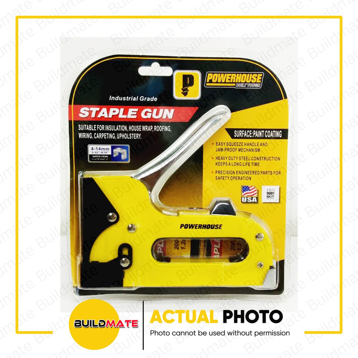 POWERHOUSE STAPLE GUN 4-14mm HEAVY DUTY INDUSTRIAL GRADE •BUILDMATE• PHHT