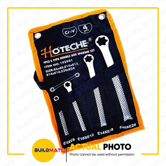 HOTECHE 4PCS/SET E-TYPE Double Box Spanner Set 192941 •BUILDMATE•