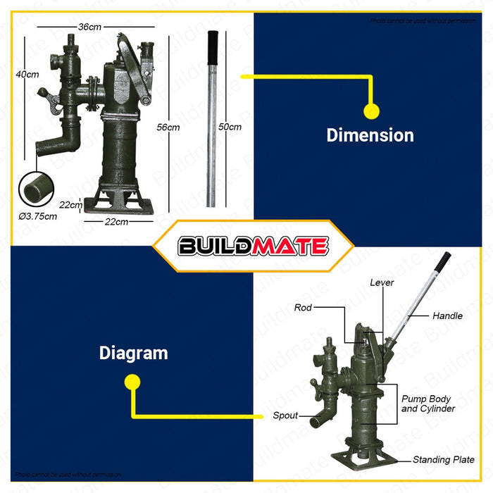 YAMATA JAPAN/OXFORD ENGLAND Jetmatic Water Hand Pump Poso •BUILDMATE•