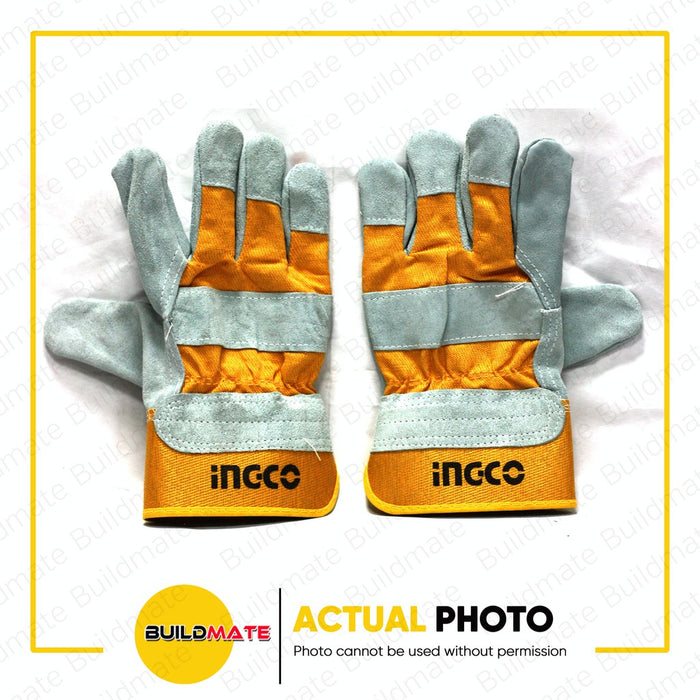 INGCO Leather Gloves 10.5" HGVC01 •BUILDMATE• IHT
