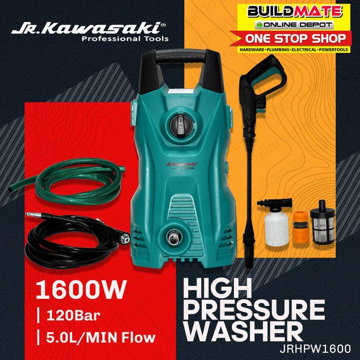 JR KAWASAKI Portable Pressure Washer 1600W JRHPW1600  •BUILDMATE•