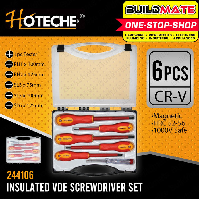 Hoteche Insulated Screwdriver Set  6 PCS/SET HTC-244106 •BUILDMATE•