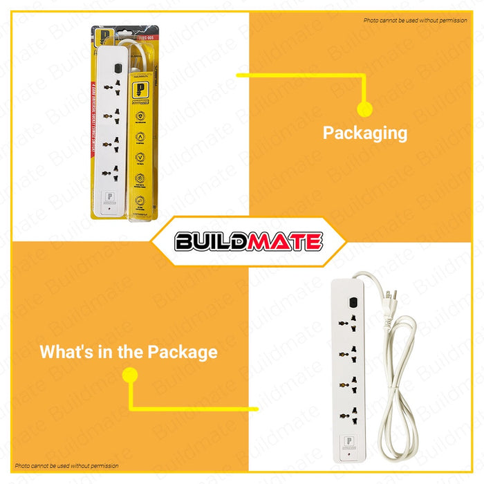 POWERHOUSE USA Extension Cord Single Switch Universal Outlet Socket Surge Protector PHEC-005 PWTA