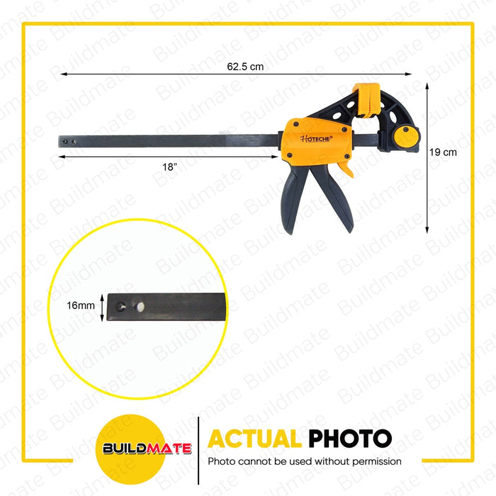 HOTECHE Quick Release Ratchet Bar Clamp 18 x 63mm 290705 •BUILDMATE•