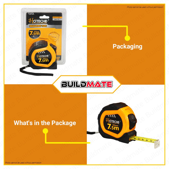 Hoteche Measuring Tape Measure 7.5 meters HTC-280175 •BUILDMATE•