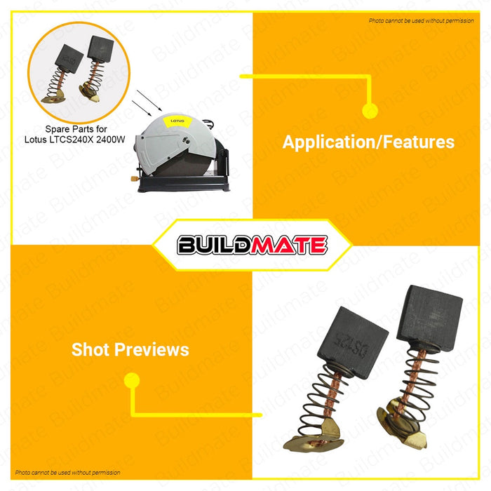 LOTUS Spare Parts Carbon Brush For Chop Saw Cut Off Machine LTCS240X-2 •BUILDMATE• LSP
