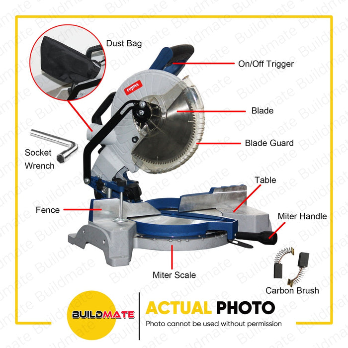 FUJIMA JAPAN Aluminum Miter Saw 10" 2400W FT-MS2400 •BUILDMATE•