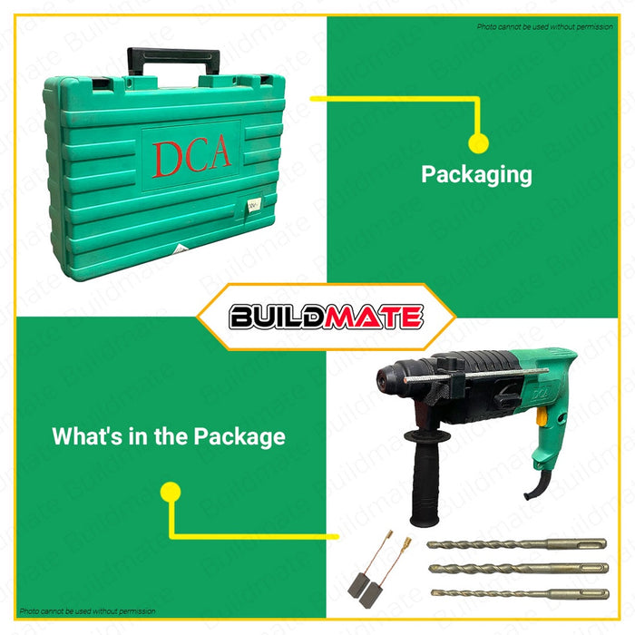 DCA Rotary Hammer Drill 500W AZC02-20 •BUILDMATE•