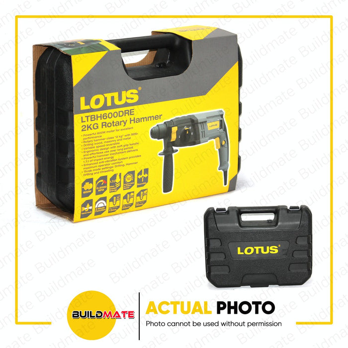 LOTUS Rotary Hammer Drill with Case 600W 2KG LTBH600DRE •BUILDMATE•