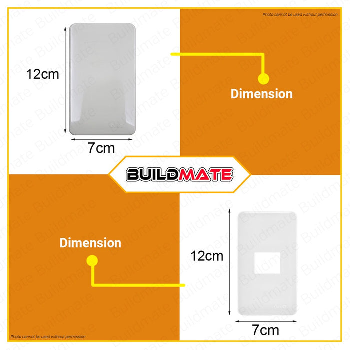 BUILMATE Omni Electrical Plate Blank / Single / Double / Triple Gang Outlet and Switch Wall Cover Plate SOLD PER PIECE