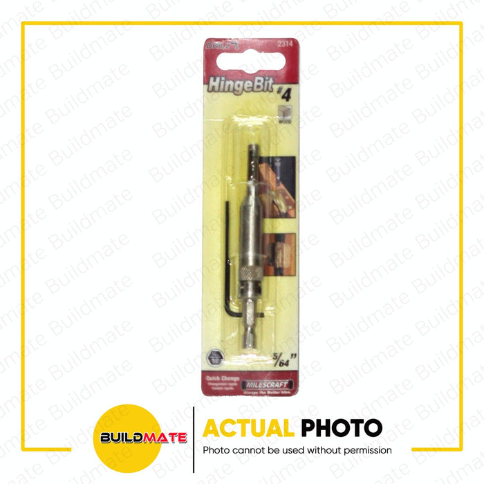 BUILDMATE Milescraft Hinge Bit #4 / #6 / #8 Self-Centering Hinges Alignment Carpentry Drill Guide Bit SOLD PER PIECE