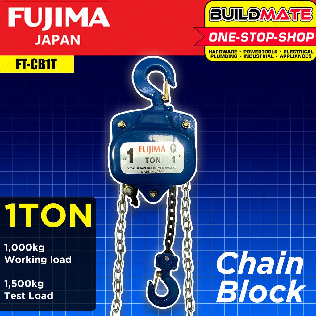 FUJIMA JAPAN Chain Block 1 TON FT-CB1T •BUILDMATE• — Buildmate