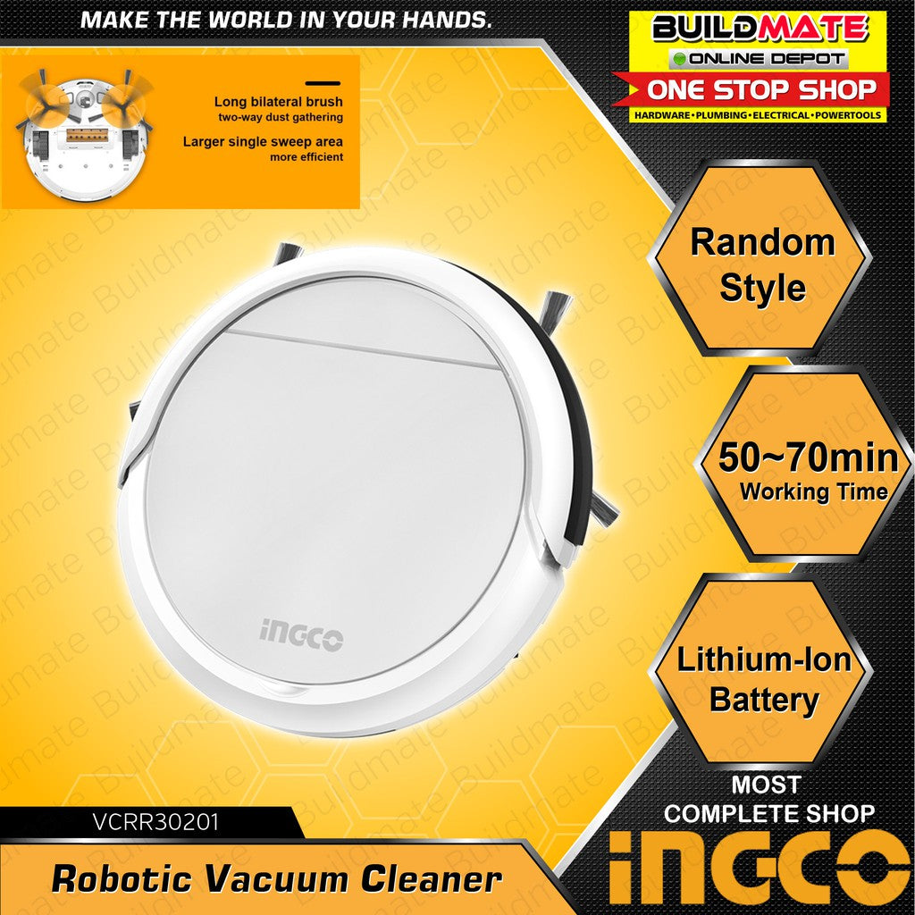 INGCO Robotic Vacuum Cleaner (Random Style) VCRR30201 •BUILDMATE• IPT — Buildmate