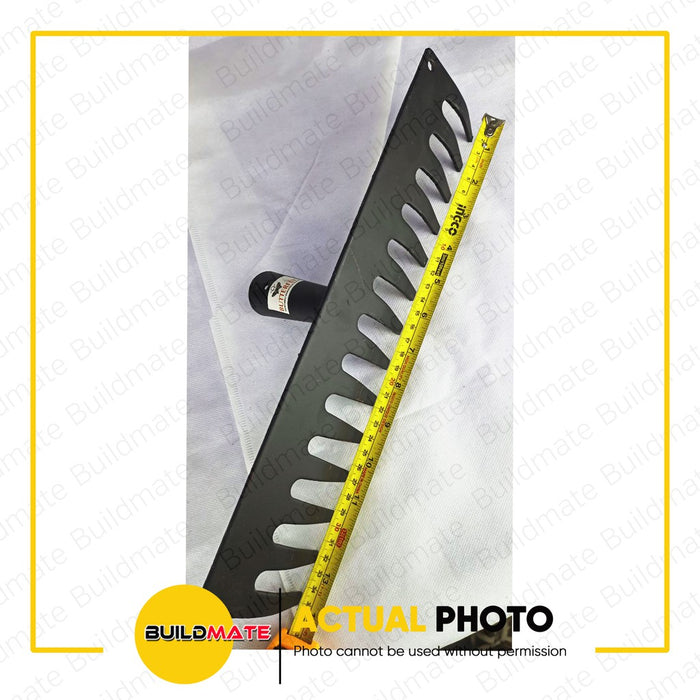 BUTTERFLY Garden Rake with Handle and Screw R104 (FLAT / BLACK) •BUILDMATE•