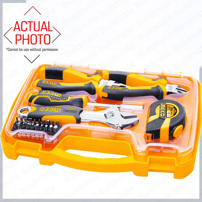 INGCO Hand Tools Set 25pcs with Plastic Hard Case HKTH10258 •BUILDMATE• IHT