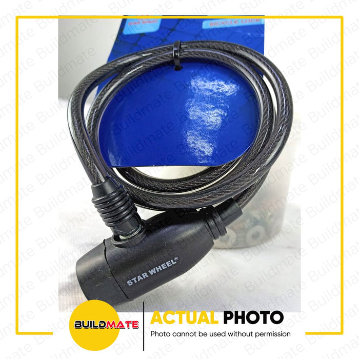 STAR WHEEL Bicycle Bike Cable Lock 1M #TY509 | 1.8M #TY510 100% ORIGINAL / AUTHENTIC •BUILDMATE•