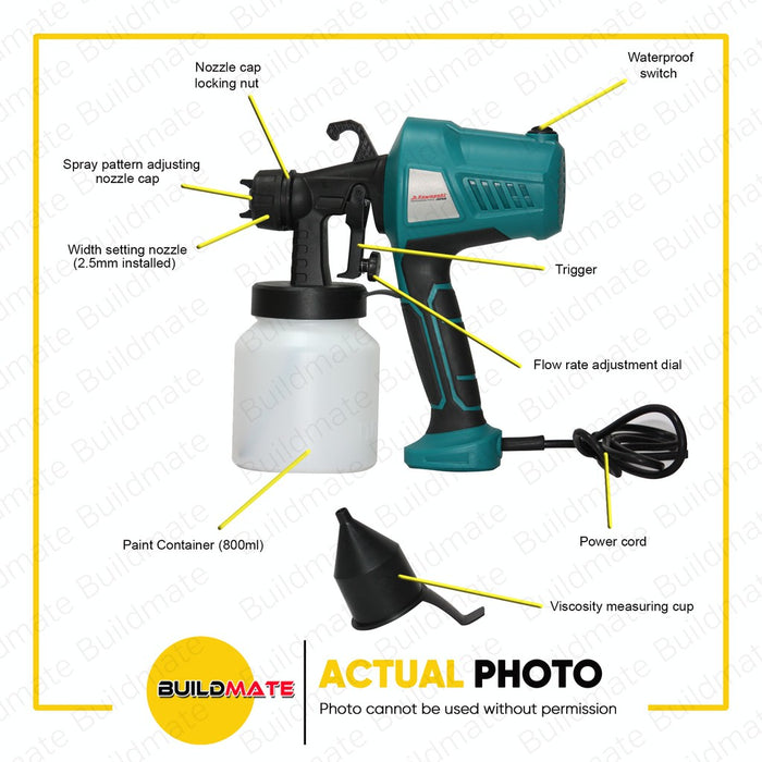 JR KAWASAKI Japan Electric Paint Spray Gun 600W JRESPG600 •BUILDMATE•