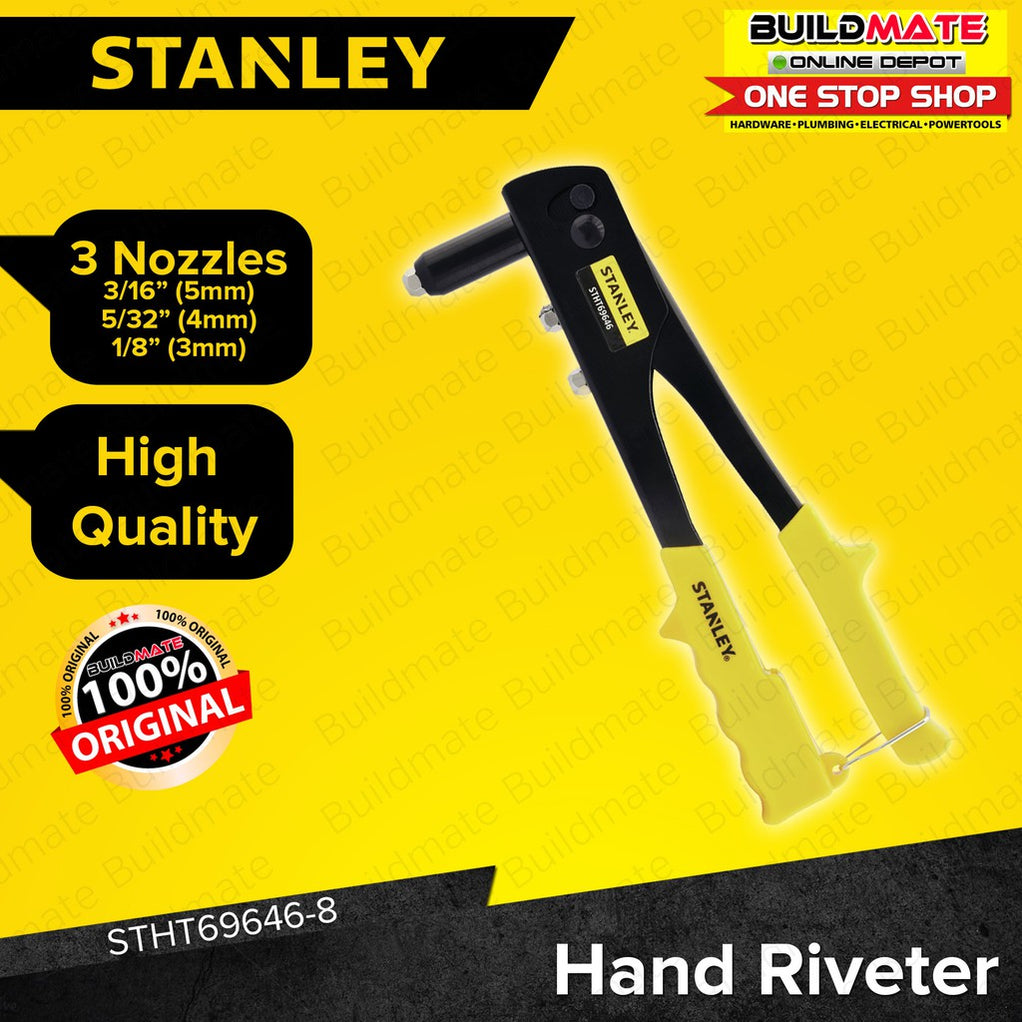 STANLEY Hand Riveter 3 Nozzles ORIGINAL STHT69646-8 •BUILDMATE• SHT ...