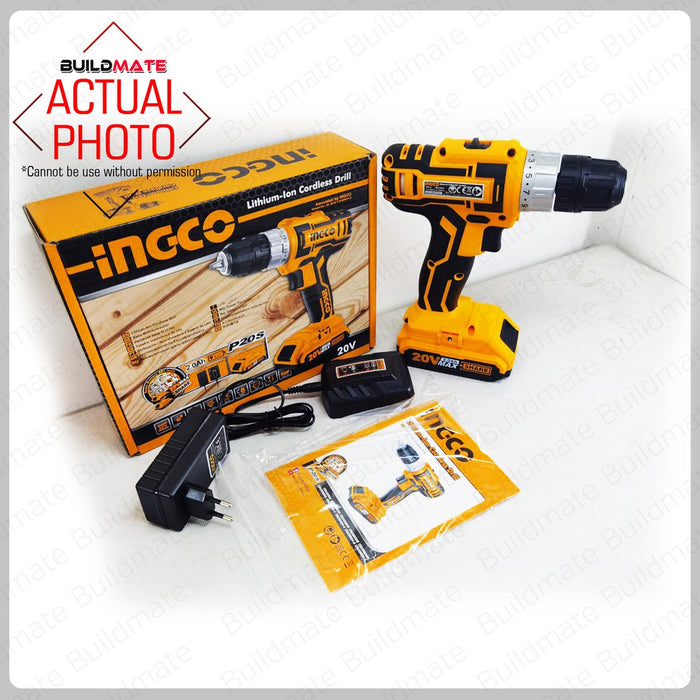 INGCO Cordless Drill 20V CDLI20024 POWERSHARE | 100% ORIGINAL & AUTHENTIC •BUILDMATE• ICPT