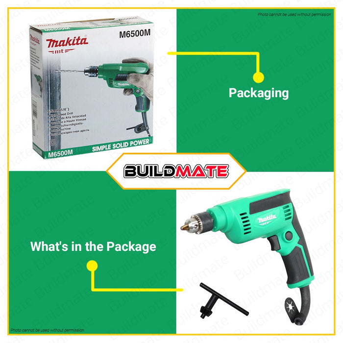 MAKITA Original High Speed Electric Drill 1/4" 6.5mm 230W M6500M •BUILDMATE• 