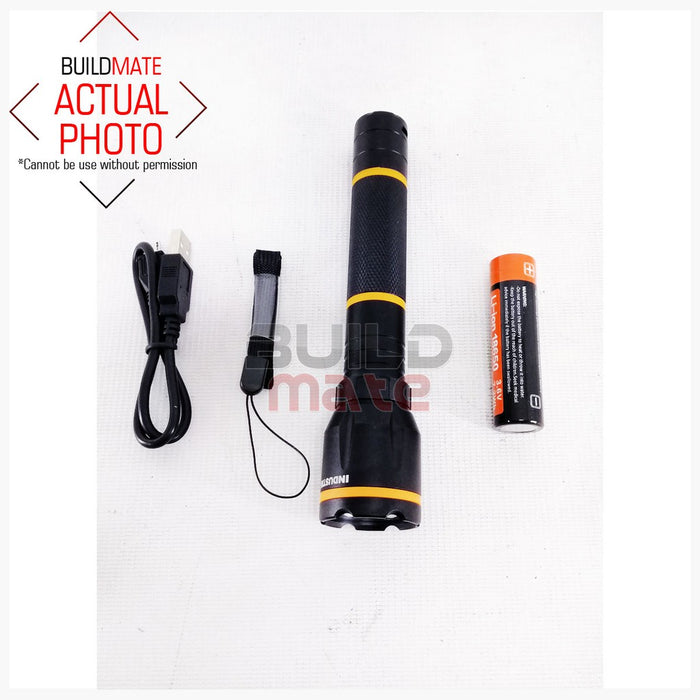 BUILDMATE Ingco Industrial Flashlight 4-18 Hours Drop Resistant 50/150/400 Lumens HCFL186503 • IHT