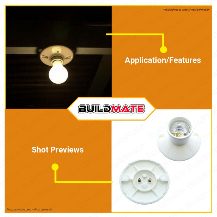 OMNI E27 Ceiling Receptacle  3 1/2" diameter w/ Screw •BUILDMATE•