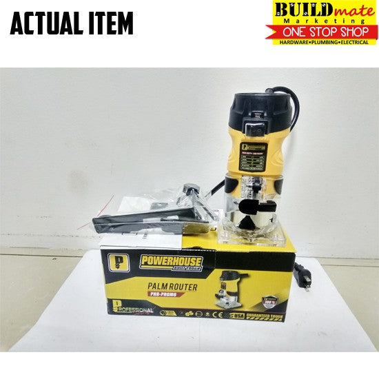 [COMBO] POWERHOUSE Palm Router Trimmer 500W w/ MAILTANK Router Bit 12PCS/SET 1/4" •BUILDMATE• PHCPT