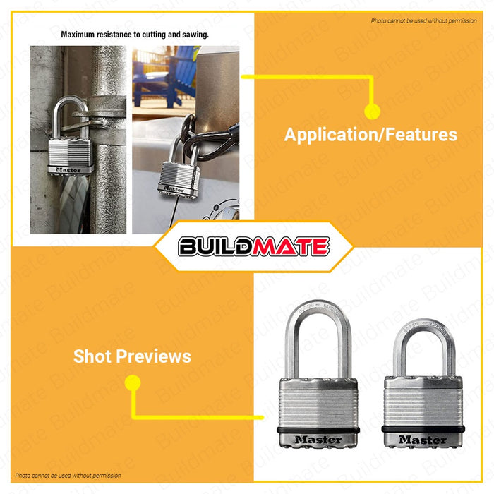BUILDMATE Master Lock Excel / Magnum Pad Lock Set 45mm Keyed Padlocks Anti-Theft Security Key Lock SOLD PER SET